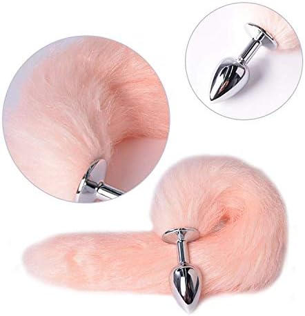 B-ütt Play Plug Tail S 2.7x6cm Faux Fox Tail an-âl Plug Stainless Steel Metal B-ütt Plug Erotic Women Adult Sexxc Accessories for Couples AC101,Flesh,Bootie Plug B-ütt Sexxc Metal SXIXY Shirts