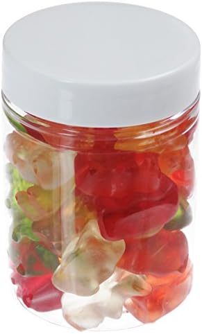 100 ml PET jar transparent, with plastic lid, white, 30 pieces