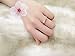 Serend SPILOVE 18k Rose Gold Plated White Cubic Zirconia CZ Band Bow Ring Fashion Women Jewelry, Size 8