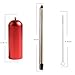ASPERO Stainless Steel Drinking Straw, Portable and Folding Ultra Long 9 Inch Metal Drinking Straw Reusable Straws with Cleaning Brush [Wine Red]