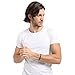 MOWOM Silver Tone Black Stainless Steel Genuine Leather Bracelet Bangle Cuff