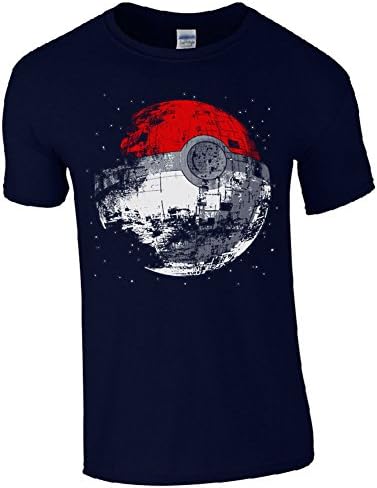 Death Star Pokeball T-Shirt - Pokemon Star Wars Kids Mens Top