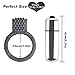 Sex Rabbit Silicone Cock Ring Penis Ring with Mini Bullet Vibrator Vibrating Sex Toy for Male Masturbator, Couples Lover Sexual Gift (Grey)