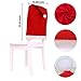 Christmas Chair Back Cover Set of 6, Santa Clause Red Hat Slipcovers Kitchen Chair Cap Sets Xmas Decoration for Dinning Room Christmas Banquet Holiday Festival Decor