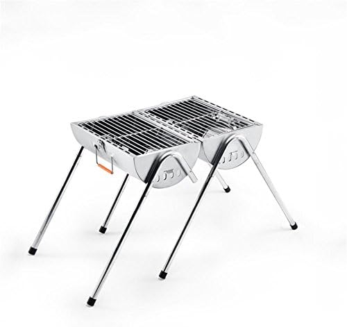 MCCOutdoor portable charcoal grill stainless steel adjustable wind-powered BBQ Grill