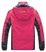 Wantdo Women's Waterproof Mountain Jacket Fleece Windproof Ski Jacket , Large, Rose Red