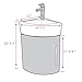 Myrtle Corner Wall Mount Vanity Sink 16.5