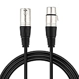 Mugig Microphone Cable/Audio Cable/Mic Lead with Silver Plated Connector for Professional Mono 3-Pin XLR Male to Female Balanced Cord  (35 Feet)