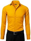 IDARBI Men's Slim Fit Long Sleeve Dress Shirt