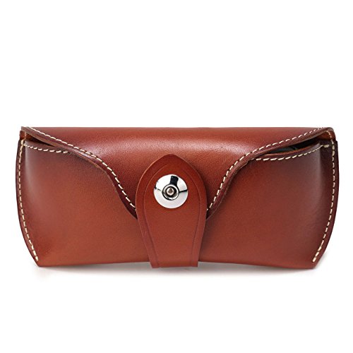 Boleke Unisex Handmade Genuine Leather Eyeglass Case Vintage Sunglasses