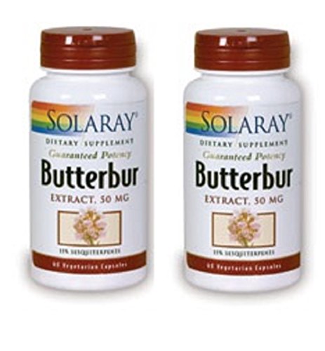 Solaray Butterbur Extract 50 mg 60 Veg caps (Pack of 2)