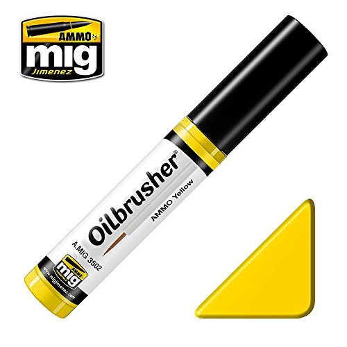 Ammo of Mig Oilbrusher Ammo Yellow - Oil Paint with Fine Brush Applicator #3502