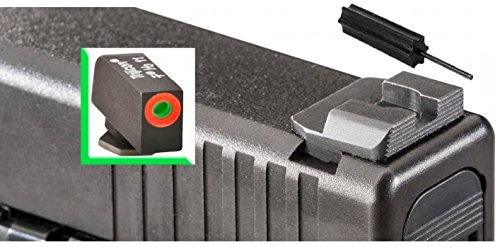 AmeriGlo GL-433 Hackathorn Glock 17,19,22,23,24,26,27,33,34,35,37,38,39 Hack Set ProGlo Front with serrated Rear + Ultimate Arms Gear Pro Disassembly 3/32 Pin Punch Armorers Gunsmith Tool
