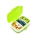 Honbay 2PCS Vitamin Organizer Box Portable Small Pill Case with 3 Removable Compartments for Travel or Daily Use