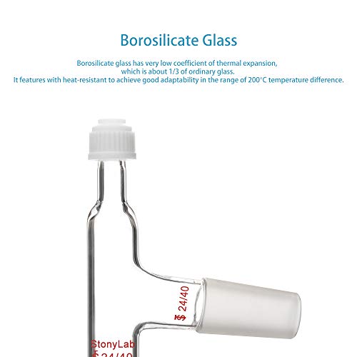 StonyLab 3 Way Distilling Thermometer Adapter with 24/40 Joints and Screw Cap for Distillation Appar - //medicalbooks.filipinodoctors.org
