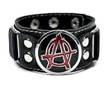 Anarchy Sign Punk Vinyl Wristband by Dysfunctional Doll