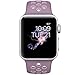 OULUOQI for Apple Watch Band 38mm, Soft Silicone Replacement Band for Apple Watch Series 3, Series 2, Series 1, Sport , Edition, M/L Size ( Violet Dust/Plum Fog )