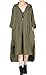 Mordenmiss Women's New Hi-Low Hem Plus Size Dresses with Pockets XL-Green