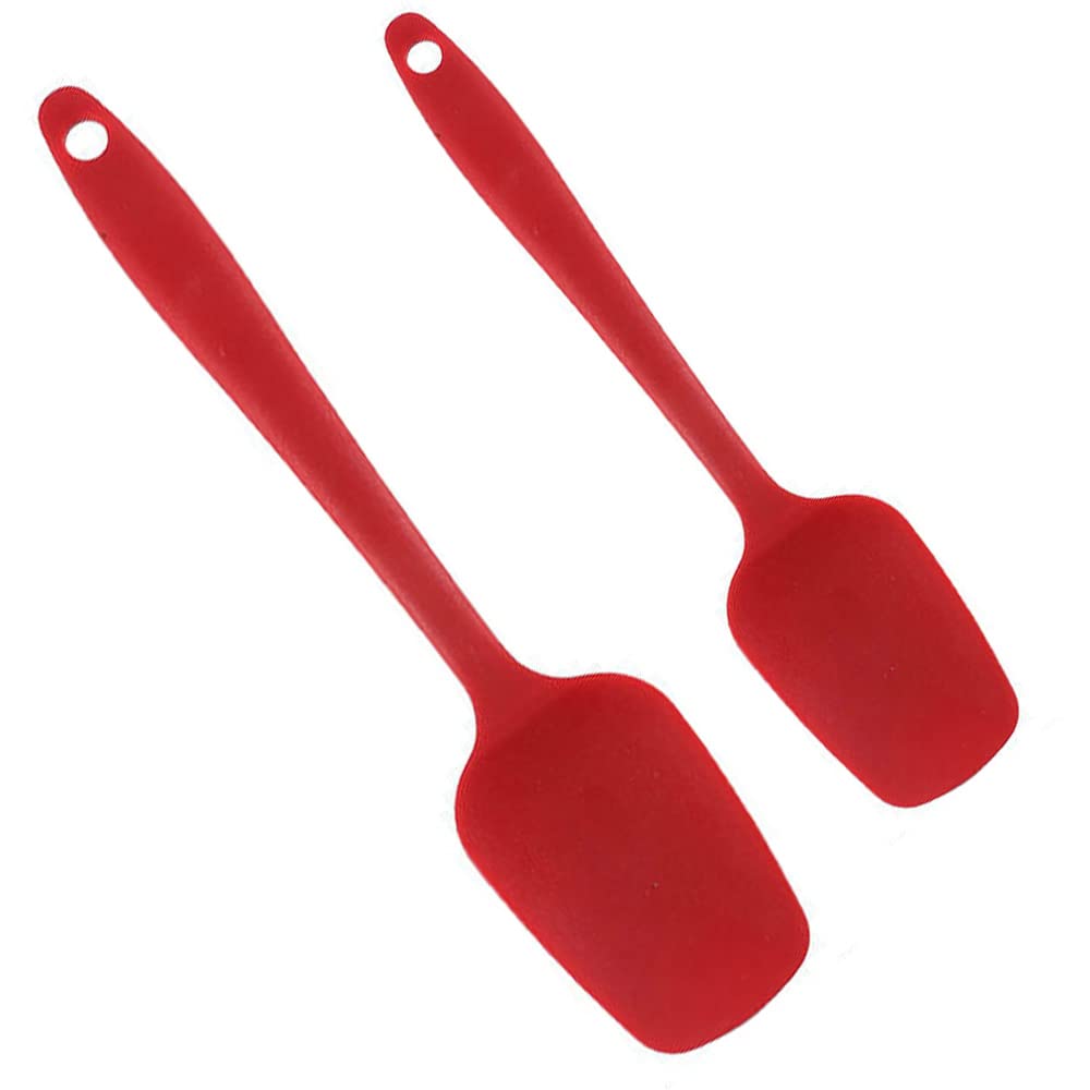 2 Piece Set Silicone Spatula Heat Resistant Seamless Rubber Spatulas Heat Resistant Non-Stick Silicone Rubber Spatulas Kitchen Utensils Tools for Cooking
