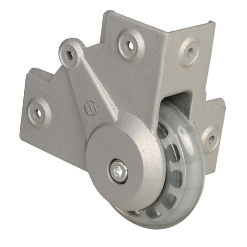 Adam Hall Hardware 37451 S - Recessed Corner Castor with soft Wheel 75 mm