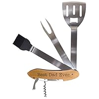 ThisWear for Dad Best Dad Ever BBQ Grill Multi Tool Barbecue Spatula Grilling Accessories