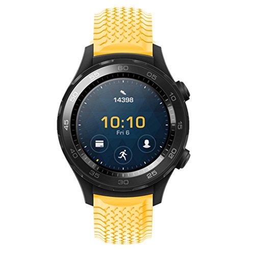For Huawei Watch 2,Sunfei New Fashion Sports Silicone Bracelet Strap Band (Yellow)
