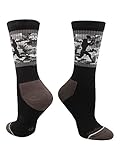 MadSportsStuff Football Socks with Player on Camo Athletic Crew Socks (Multiple Colors)