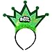 Gift Boutique 6 Pack St Patrick’s Day Headbands Green Sequin Leprechaun Hat and Irish Princess Head Boppers Party Costume Supplies Accessories Decorations