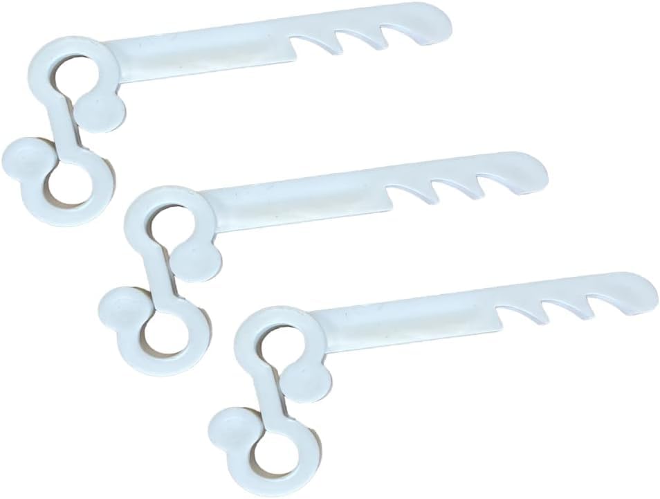 Gutter Brush Clips White [20 Pack] Keeps Gutter Brush/Gutter Mesh Guards in Place