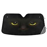 Black Cat Eyes Car Front Windshield Sun