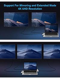 USB C Dual HDMI 4K Adapter, Intpw USB-C Hub Docking Station for New MacBook Pro & MacBook Air w Thunderbolt 3 Port, 2 USB 3.0 Ports, 3 USB-C Ports, 87W Power Delivery, Audio Port 8-in-1, Space Grey