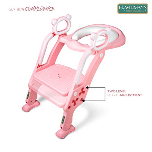 image for Braverman`s Toddler Toilet Training Seat with Non-Slip Ladder: Foldabl