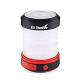 Thorfire Camping Lantern USB Rechargeable Solar Powered Emergency Light LED Camping Tent Light Lamp Portable Flashlight Safe Light for Camping Hiking Jogging Night Walking -CL04
