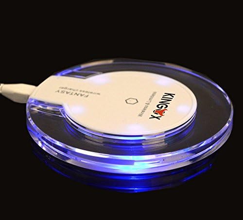 Kingox Special Qi Approved Wireless Charger Charging Pad for iPhone 5 5S 5C 6 6S 6 Plus 6S Plus 7 7+ Samsung HTC NOKIA With Special Charging Receiver Module Chip (White)