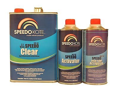 SpeedoKote SMR-100-M - 2.1 low voc Extremely Fast Clear Coat, 4:1 mix Clearcoat Med Gallon Kit