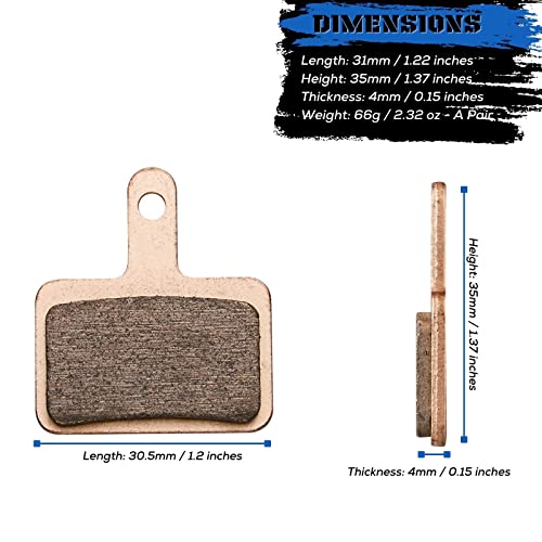 BUCKLOS 2 Pairs Bike Brake Pads For TRP Tektro Shimano Deore Br-M575 M525 M515 T615 T675 M505 M495 M486 M485 M475 M465 M447 M446 M445 M416 M415 M395 M375 M315 M355 C601