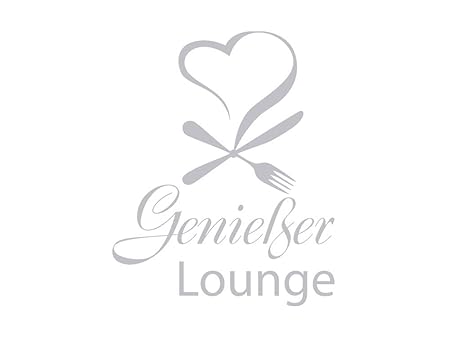 GRAZDesign 980235_30 Fenstertattoo Spruch Genießer Lounge mit Herz | selbstklebende Fensterfolie für Wohnzimmer/Aufkleber für