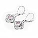 POPLYKE Flower Earrings Sterling Silver Women Dangle Drop Earrings Leverback