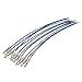 Baosity 10Pcs Cable Wire Loop Luggage Tag Loops Stainless Steel Wire Straps - Blue
