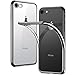 RANVOO iPhone 8 Case, iPhone 7 Case, Clear Soft Slim Thin Case with Premium Flexible Chrome Bumper and Transparent TPU Back Plate Crystal Cover, iPhone 8 Case & iPhone 7 Case (Jet Black)