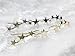 YAN & LEI Sterling Silver Mix Linked Stars Sweep up Ear Pin Crawler Cuff Wrap Climber Earrings
