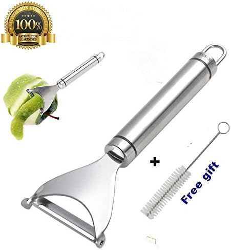 Vegetable Peeler,Multi-Function Kitchen Tool SUS304 Stainless steel Super Sharp Peeler for Peeling and Shredding Fruits &amp; Vegetables with 1 Cleaning Brush