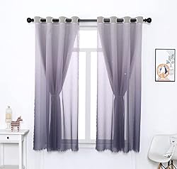 ZJXSNEH Blackout Star Curtains Stars Blackout