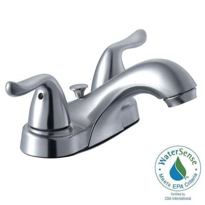 Glacier Bay Constructor 4 in. Centerset 2-Handle Bathroom Faucet in Brushed Nickel