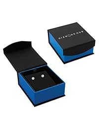 IGI - Pendientes de tuerca con diamante certificado para mujer en oro de 14 quilates, calidad suprema (claridad I2I3)