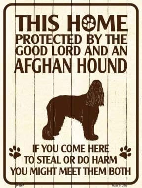 Amazon Co Jp Smart Blonde ビンテージ風 英語版 おしゃれな 猛犬注意の看板 プレート 犬がいます 屋外ok 錆びないアルミ製 レギュラー 23x30 5cm アフガンハウンド 文房具 オフィス用品