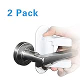 Door Lever Lock - Baby Safety Childproof Door Handles Lock for Bedroom Kitchen Bathroom Front Gate By Slicemall (White, Pack of 2)