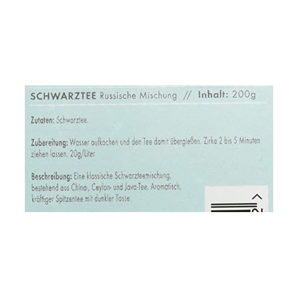 Dolcana Schwarztee Russische Mischung, 1-er Pack (1 x 200 g Dose) – Bild 5