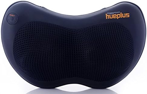 Hueplus Cushion-Shaped Self Massager HPM-50B for Pain Relief Back Neck Shoulder Pear Waist Calf Native Mode Thermal Mode Include Car Cigarette Lighter