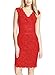 Fantaist Women's Party Sleeveless Waistband Scalloped Floral Lace Cocktail Dress